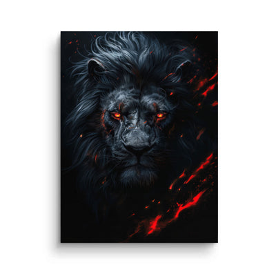 Angry Black Lion Quadro