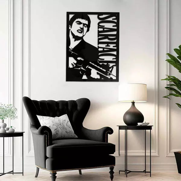 Scarface 3D Metal Art