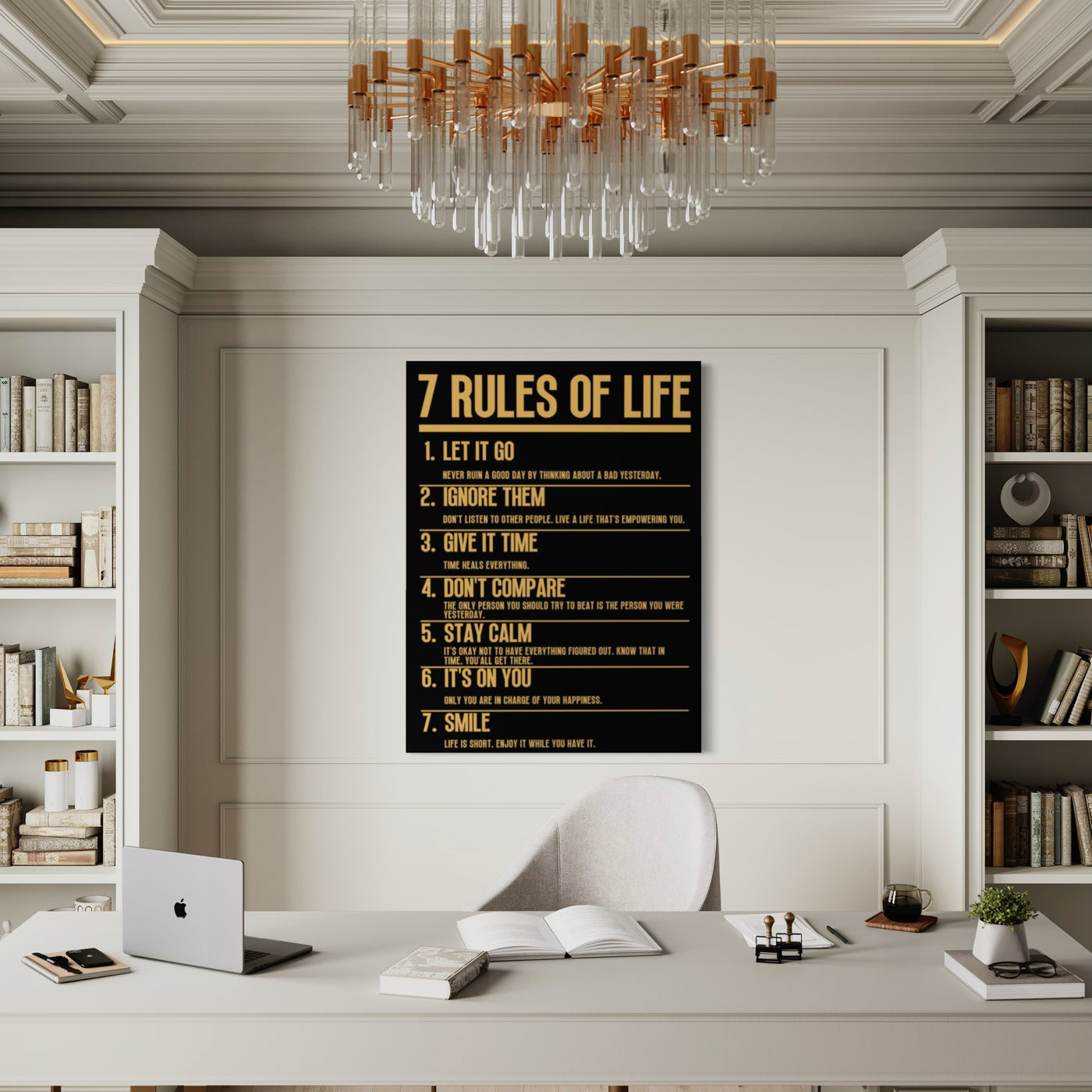 7 Rules Of Life Quadro