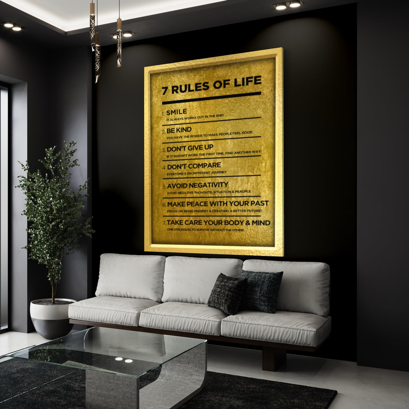 7 Rules Of Life Quadro