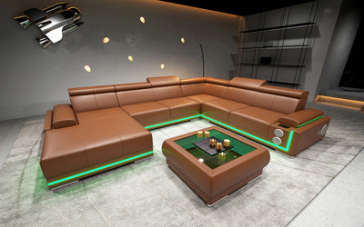 Wilder Modern Leather Sectional