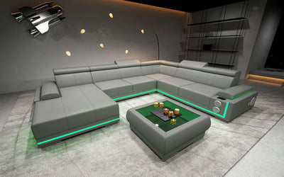 Wilder Modern Leather Sectional