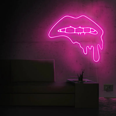 Dripping Lips Insegna al neon