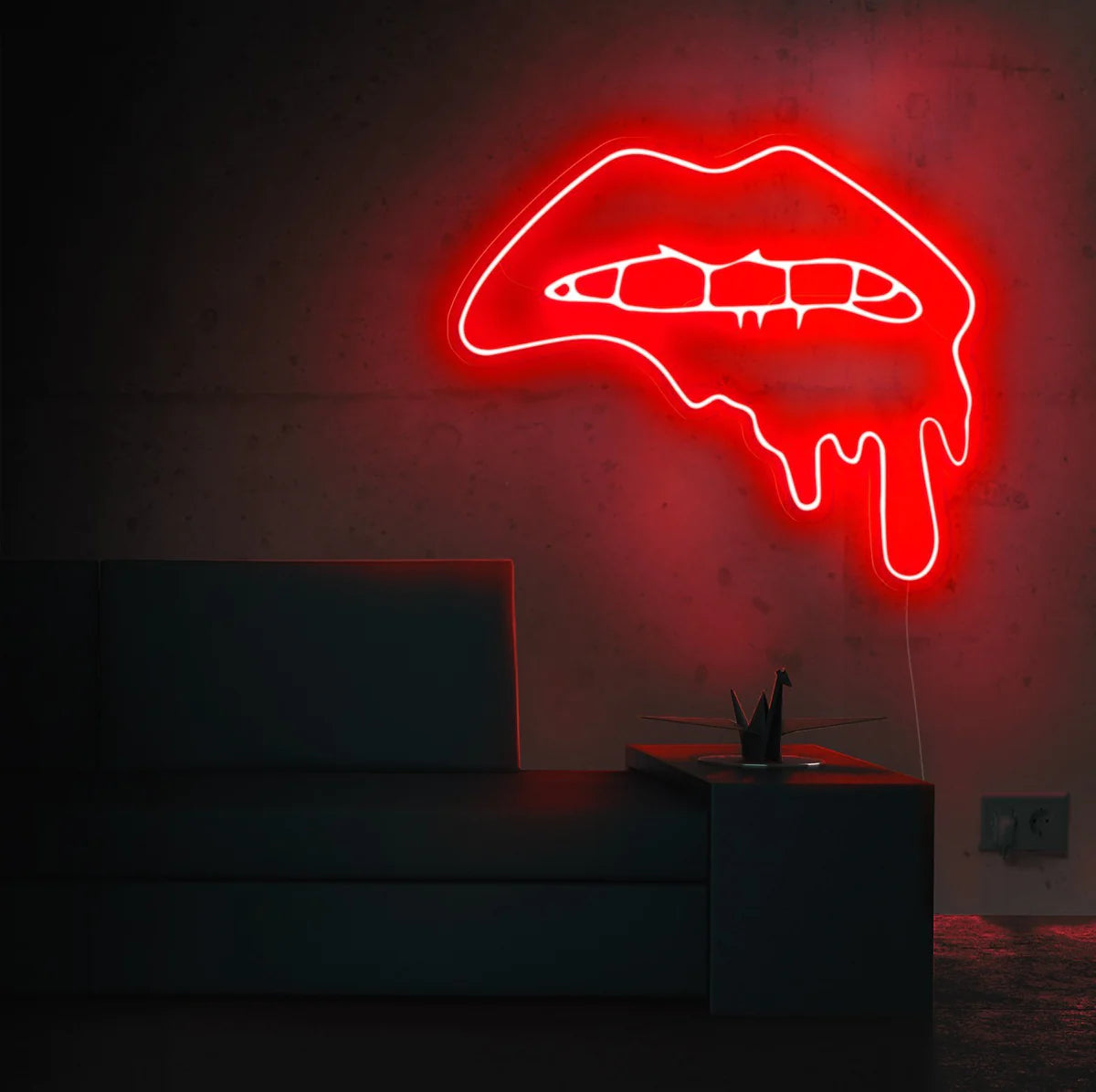 Dripping Lips Insegna al neon