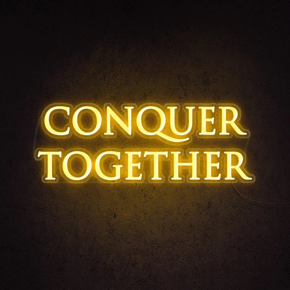 Conquer Together Insegna al neon