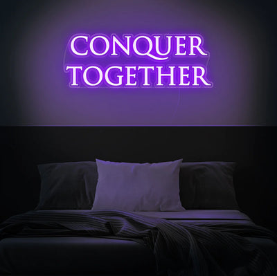 Conquer Together Insegna al neon