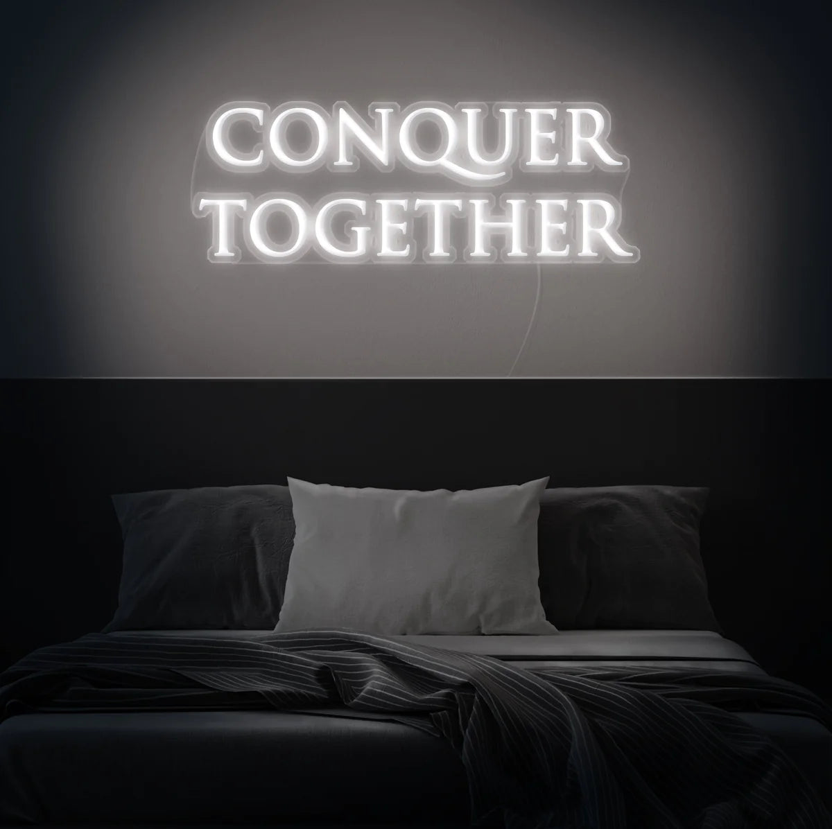 Conquer Together Insegna al neon