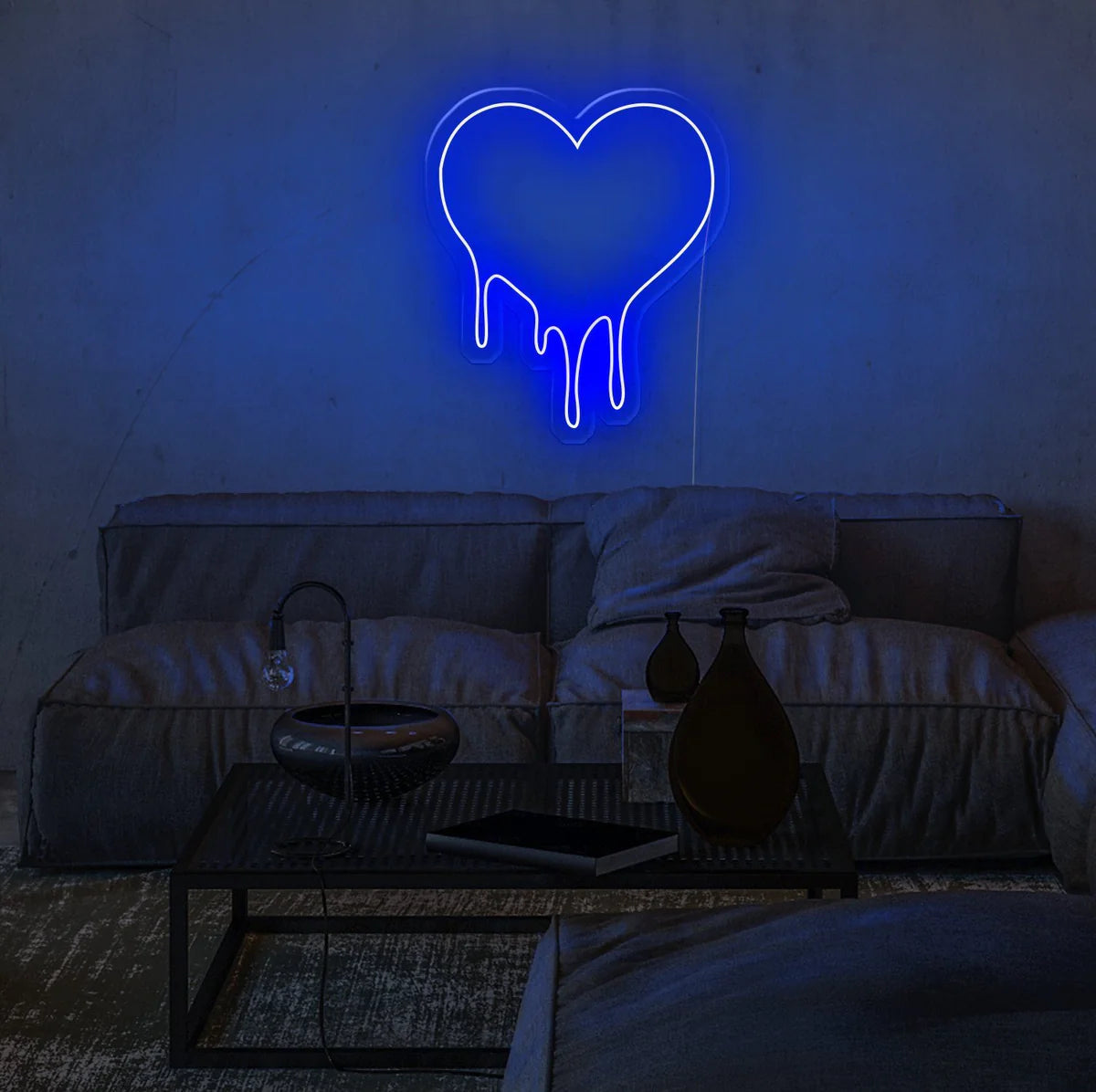 Dripping love Insegna al neon