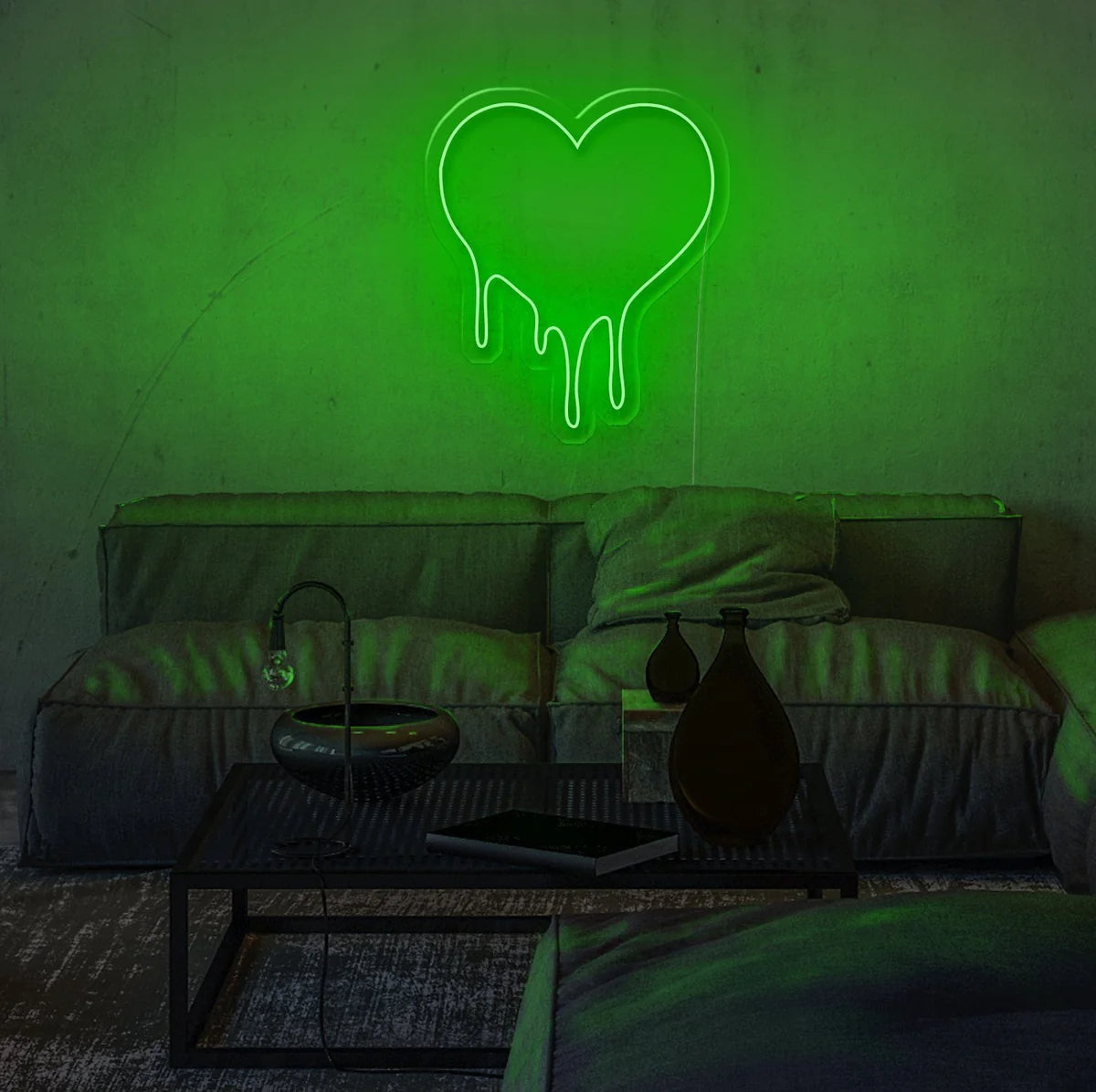 Dripping love Insegna al neon