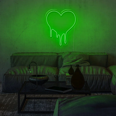 Dripping love Insegna al neon