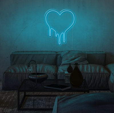 Dripping love Insegna al neon