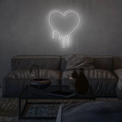 Dripping love Insegna al neon