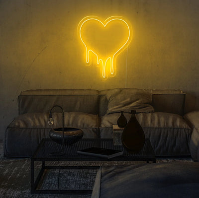 Dripping love Insegna al neon