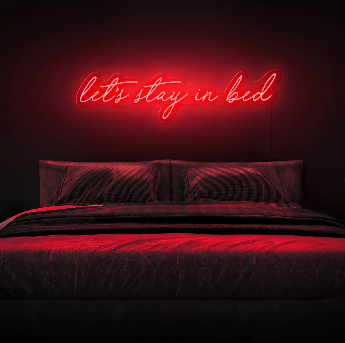 Let’s Stay in Bed Insegna al neon