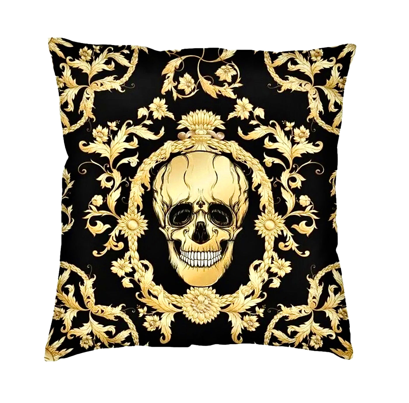 Golden Skull Cuscino