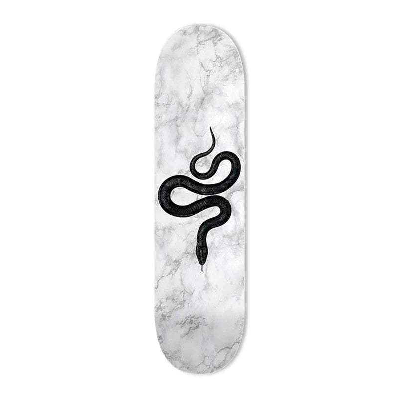 Marble Snake Grey Acrylic Glass Skateboard