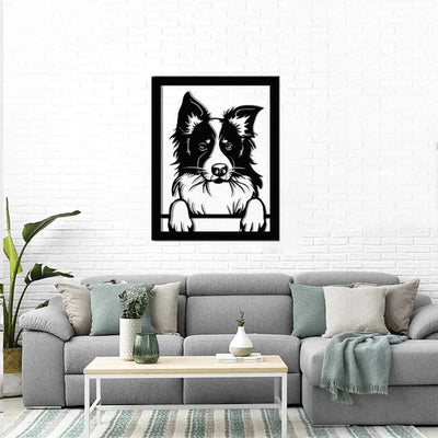 Border Collie 3D Metal Art