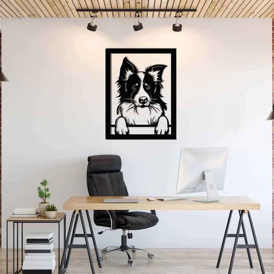 Border Collie 3D Metal Art