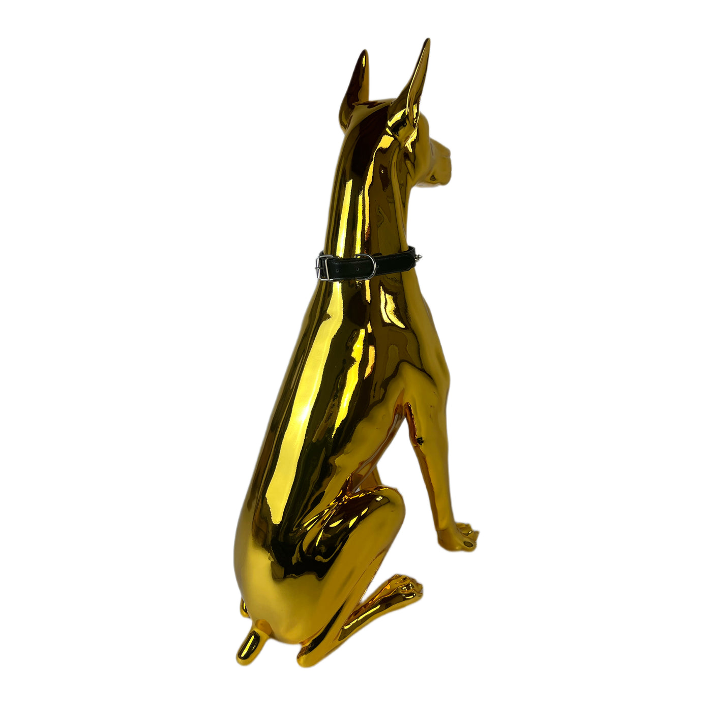 Luxurious Golden Dobermann Statua