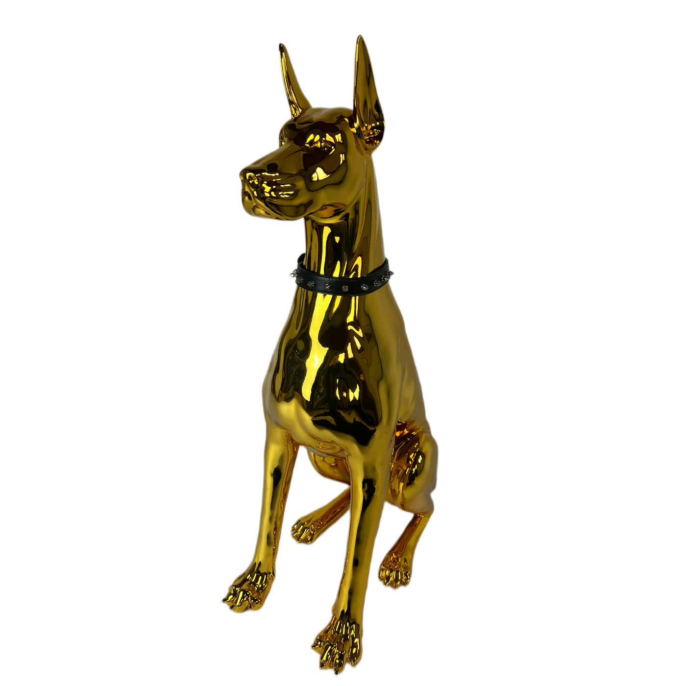 Luxurious Golden Dobermann Statua