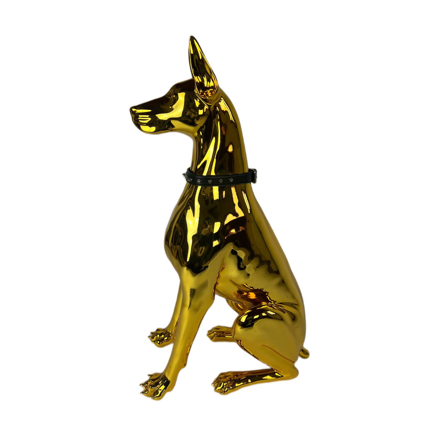 Luxurious Golden Dobermann Statua