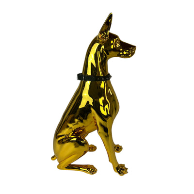 Luxurious Golden Dobermann Statua