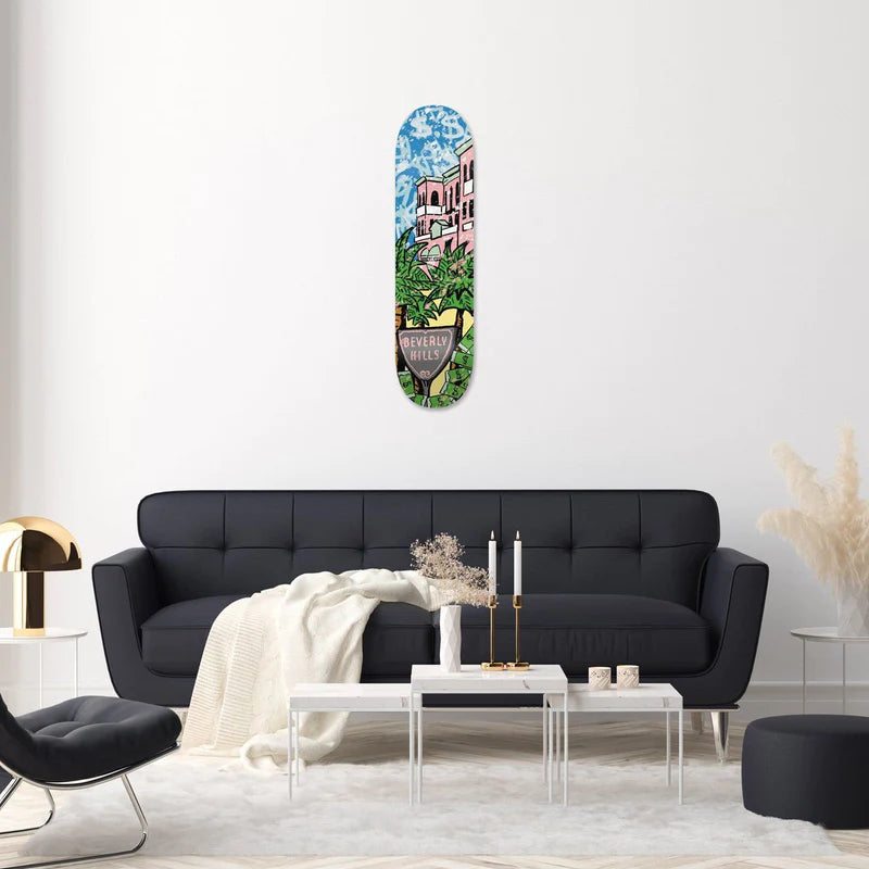 Palm Mansion Acrylic Glass Skateboard