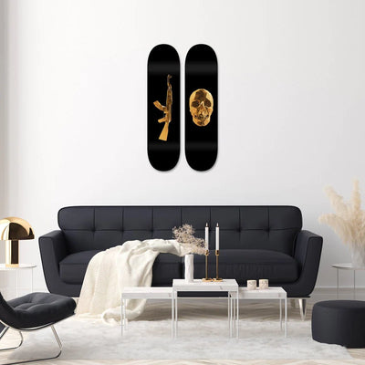 Gold AK-47 Acrylic Glass Skateboard