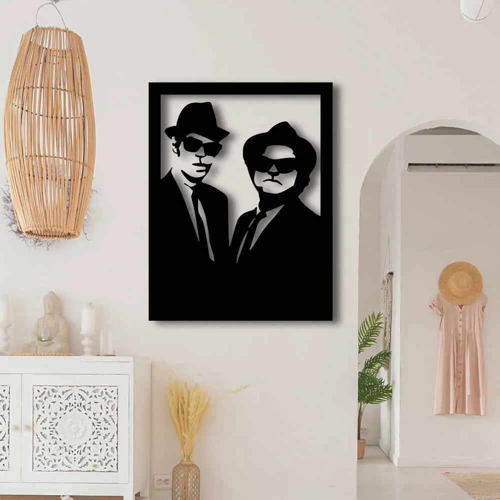 Blues Brothers 3D Metal Art