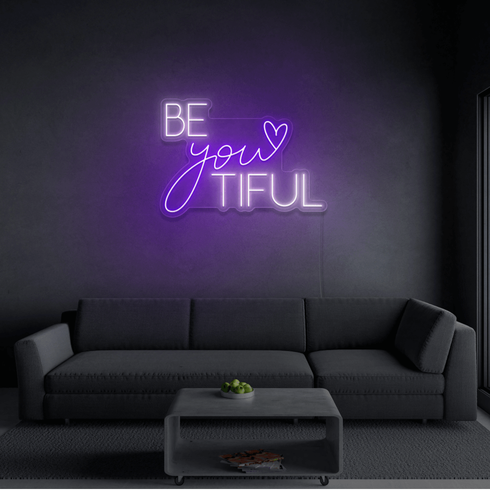 Beyoutiful Insegna al neon