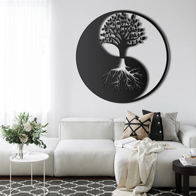 Yin Yang 3D Metal Art