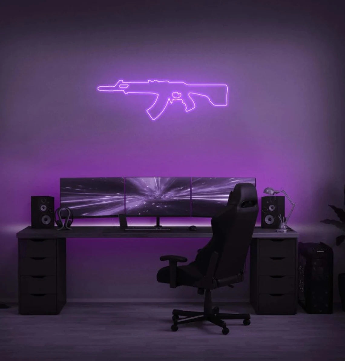 Gun Insegna al neon