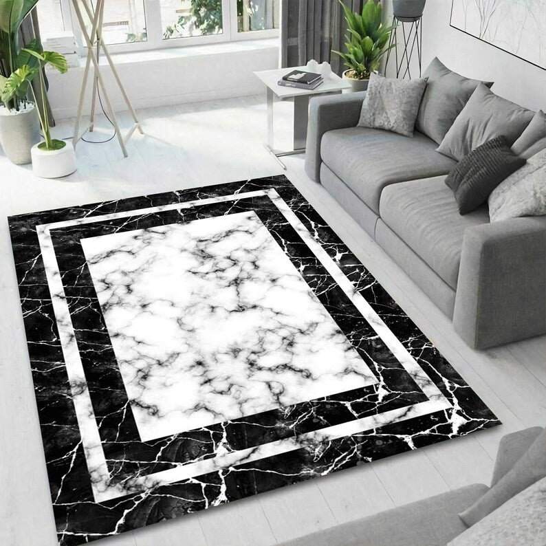 Black marble Tappeto